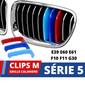 Garniture de calandre BMW Série 5 E39 E60 E61 F10 F11 G30 G31 sport Grille M Bandes Performance